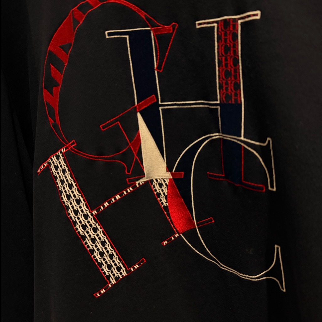 Carolina Herrera Navy Blue Crewneck